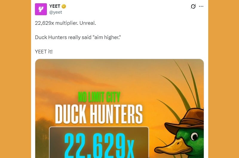 Twitter Duck Hunters Big Win at Yeet